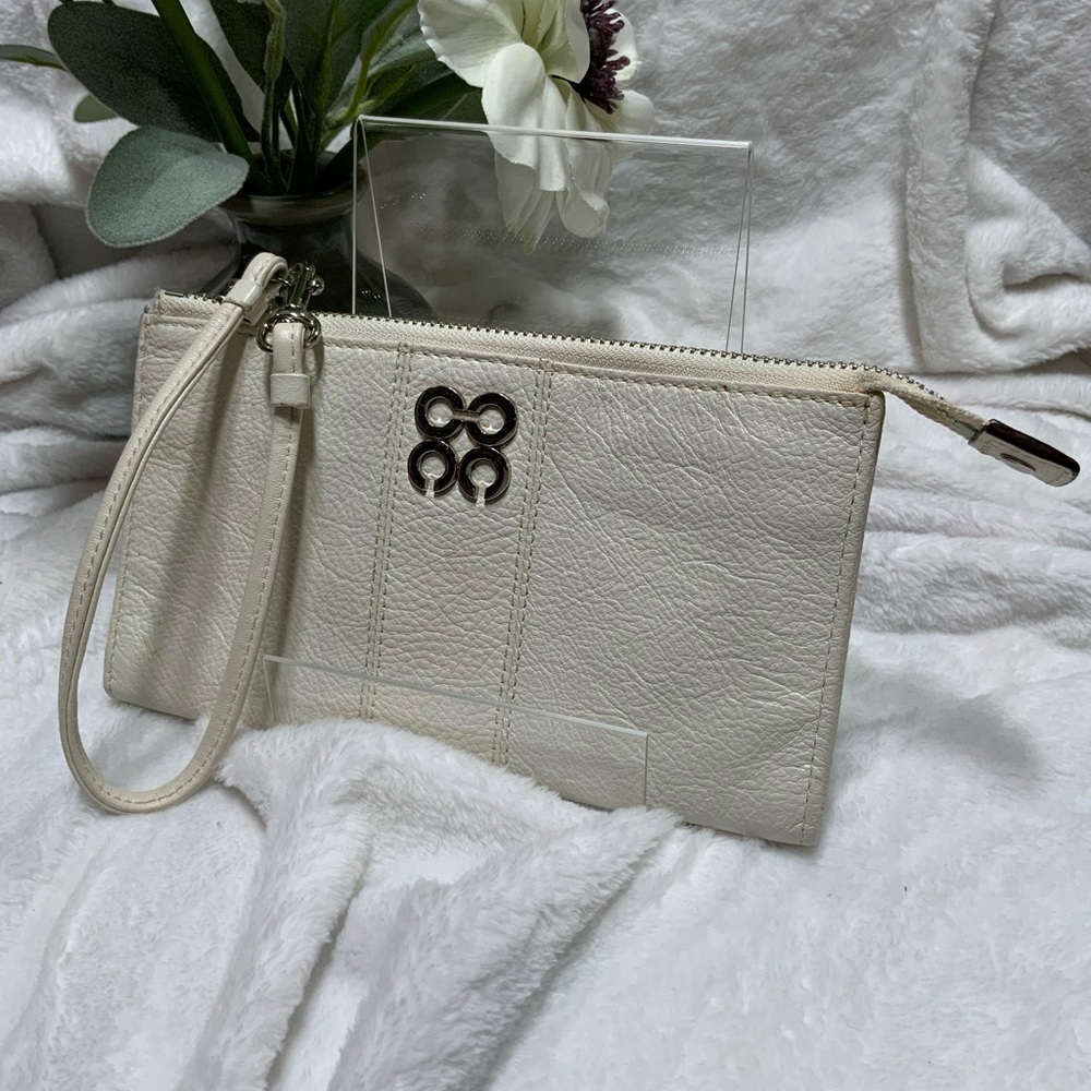 Coach Julia leather zippered wristlet